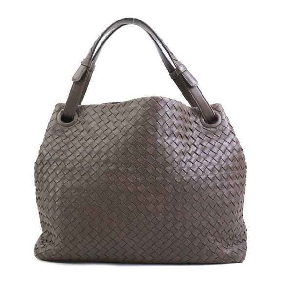 Bottega Veneta Handbags - BOTTEGA VENETA Brown Leather Intrecciato Shoulder Bag